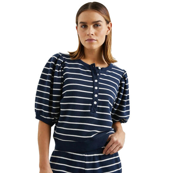 Rails Tops - Rails Dom Sweatshirt Womens L Navy White Stripe Crewneck Comfort Chic NWT $158